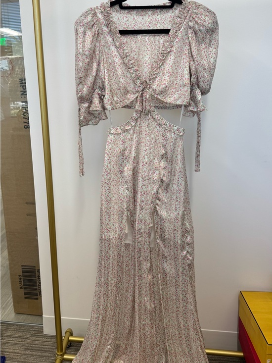 For Love And Lemons Dresses & Skirts - For Love & Lemons Pink Floral Cutout Maxi Dress
